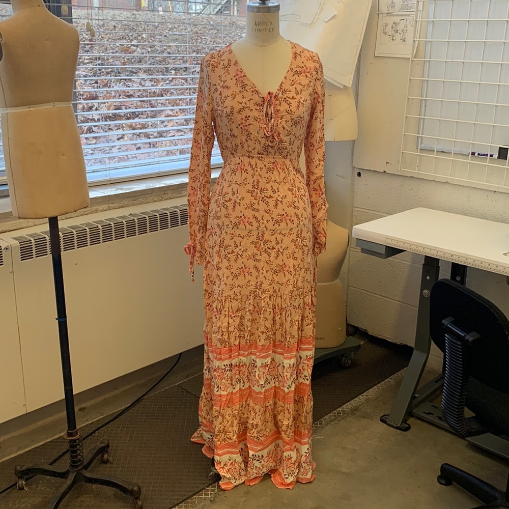 Pink Flowy Floral Maxi Dress
